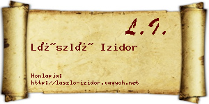 László Izidor névjegykártya